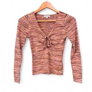 Madewell Space-Dyed V-Neck Cinched Whimsigoth 90s Y2K Revival Boho Sweater